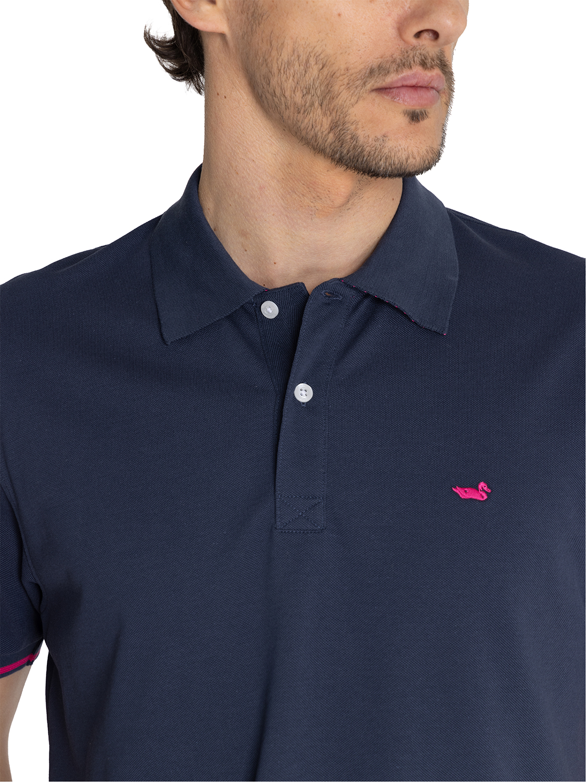 POLERA ALGODÓN ORGÁNICO AZUL MITCHELL HOMBRE ROCKFORD - 7