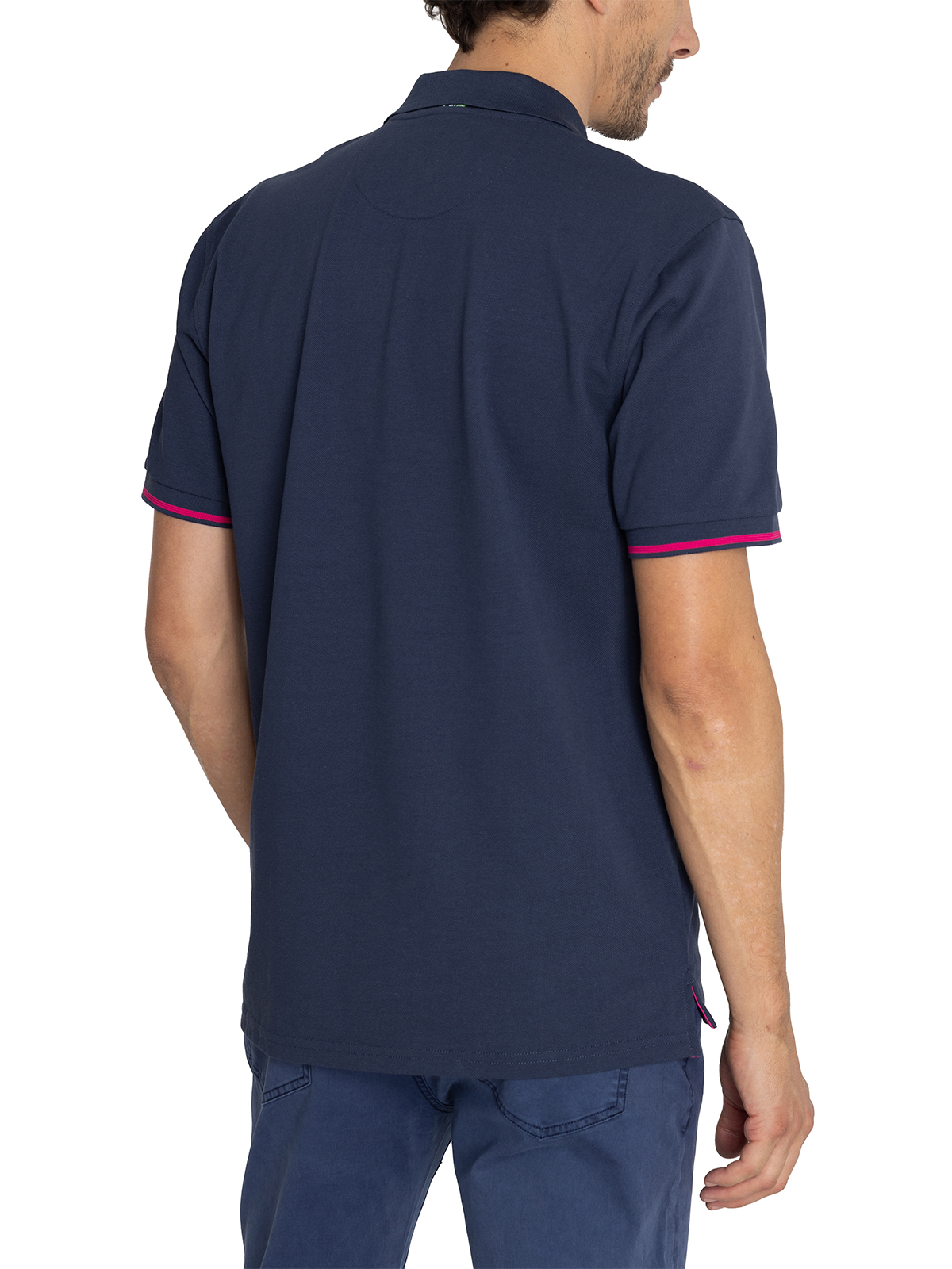POLERA ALGODÓN ORGÁNICO AZUL MITCHELL HOMBRE ROCKFORD - 9