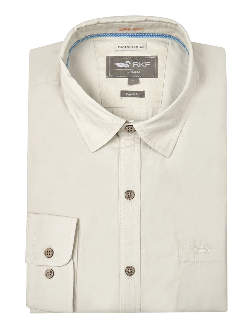 CAMISA ALGODÓN ORGÁNICO BEIGE GALITON HOMBRE ROCKFORD - 5