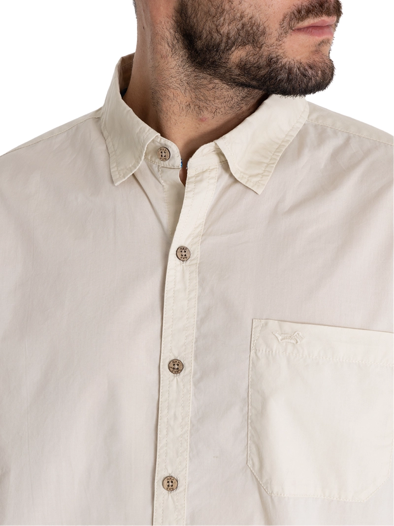 CAMISA ALGODÓN ORGÁNICO BEIGE GALITON HOMBRE ROCKFORD - 9