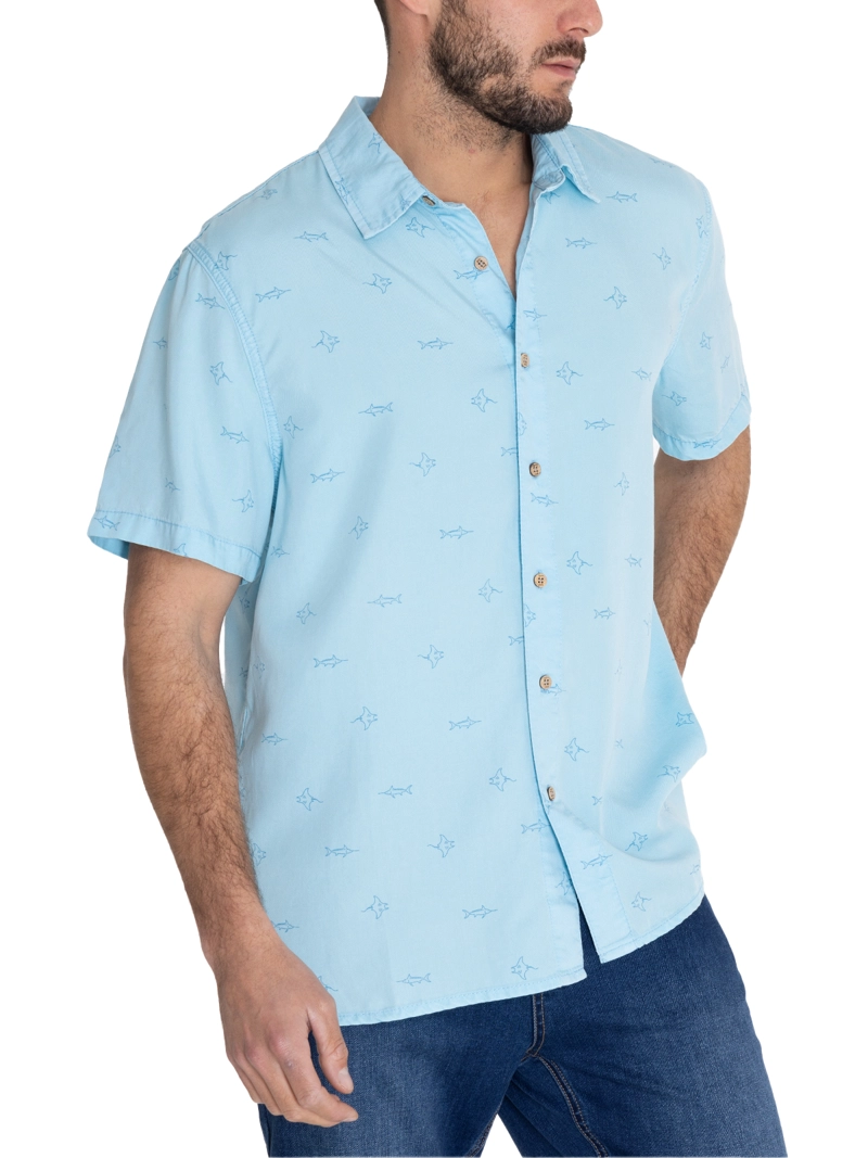 CAMISA TENCEL AZUL TENCELPRINT HOMBRE ROCKFORD - 6