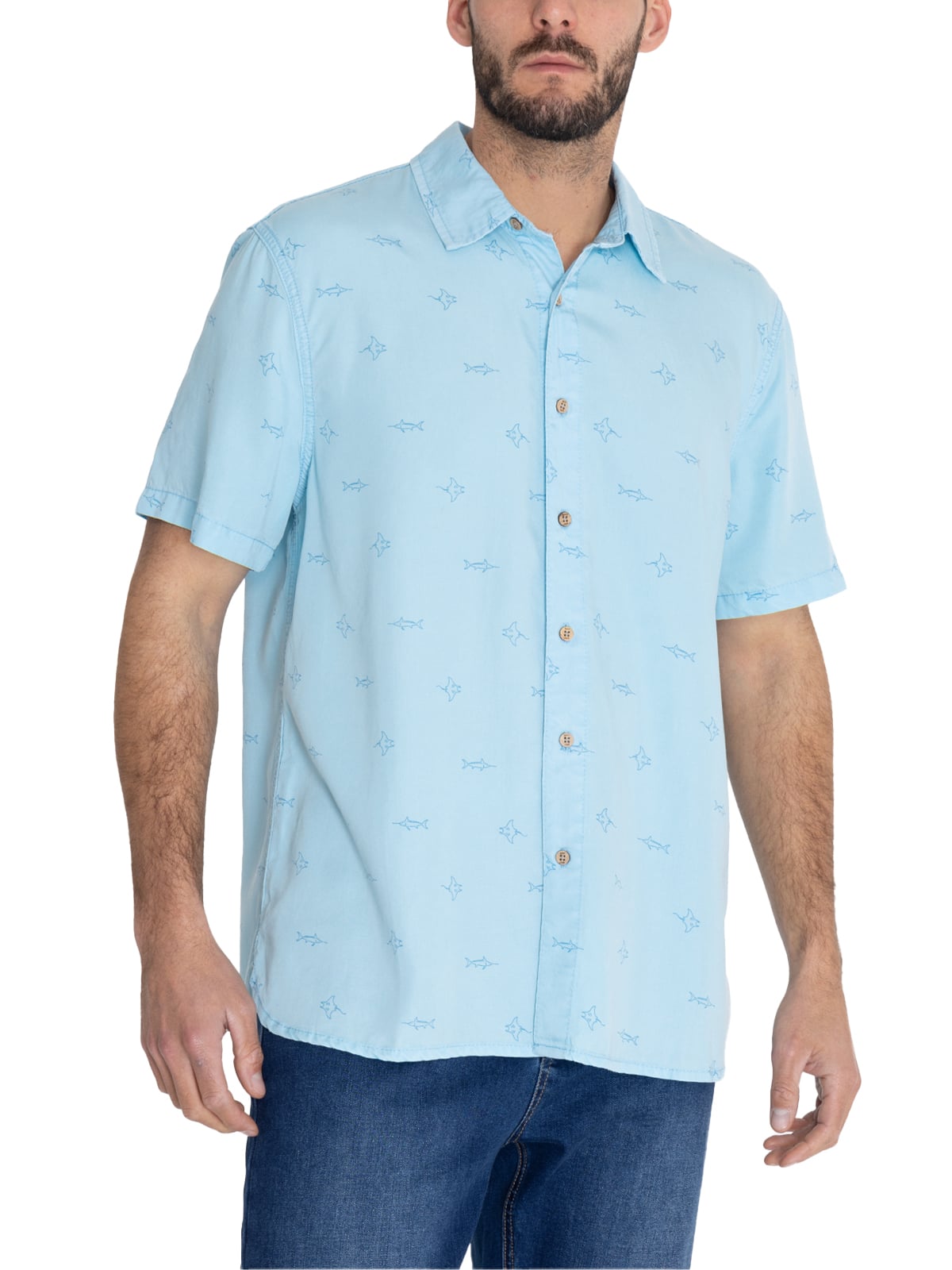 CAMISA TENCEL AZUL TENCELPRINT HOMBRE ROCKFORD - 7
