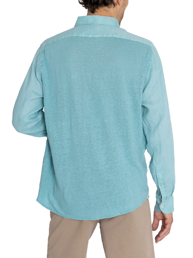 CAMISA LINO ORGÁNICO TURQUESA LINENPRO HOMBRE ROCKFORD - 8