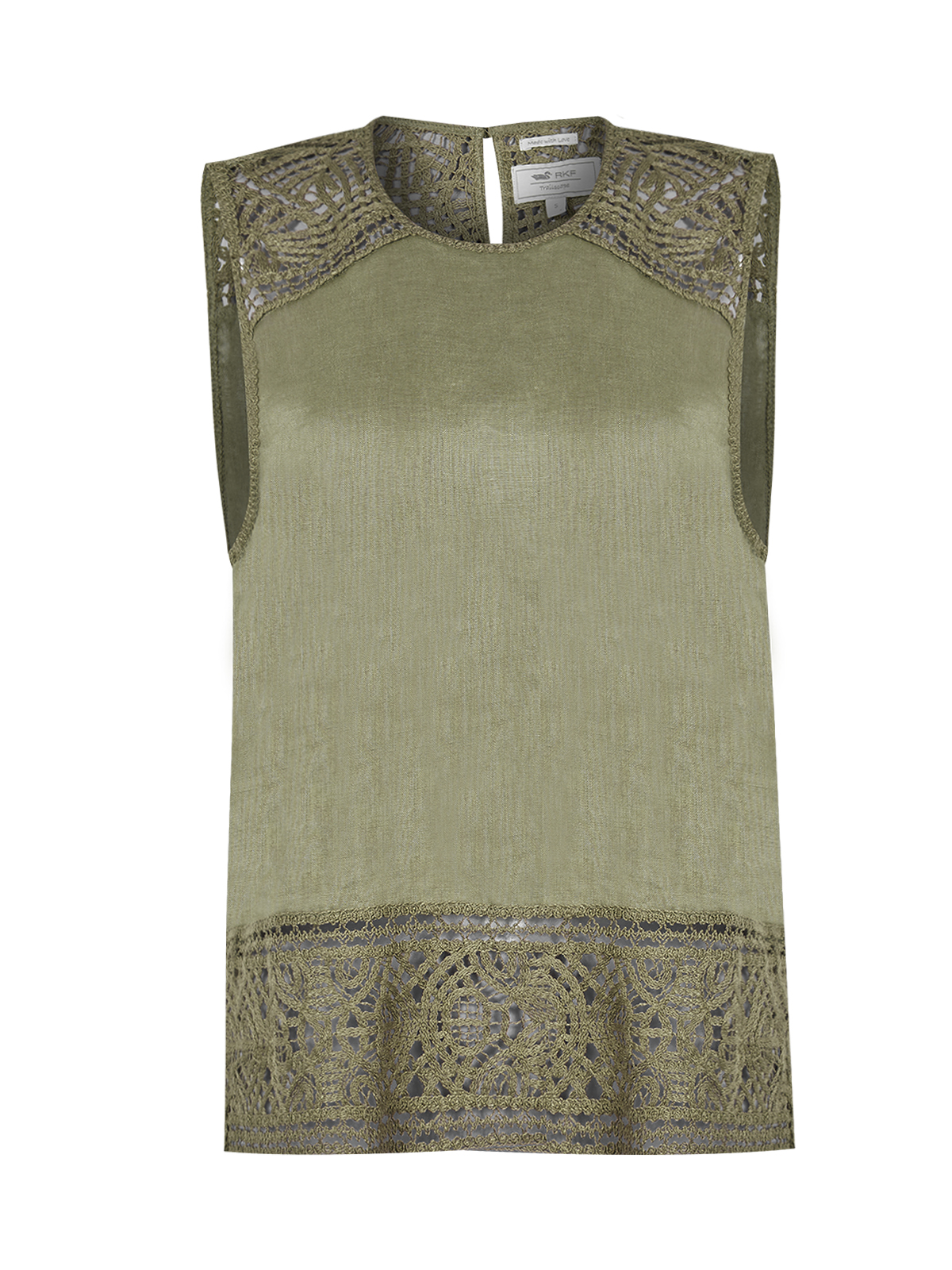 BLUSA LINO ORGÁNICO VERDE MELE MUJER ROCKFORD - 1