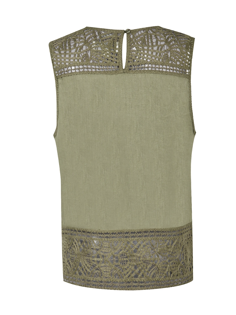 BLUSA LINO ORGÁNICO VERDE MELE MUJER ROCKFORD - 2