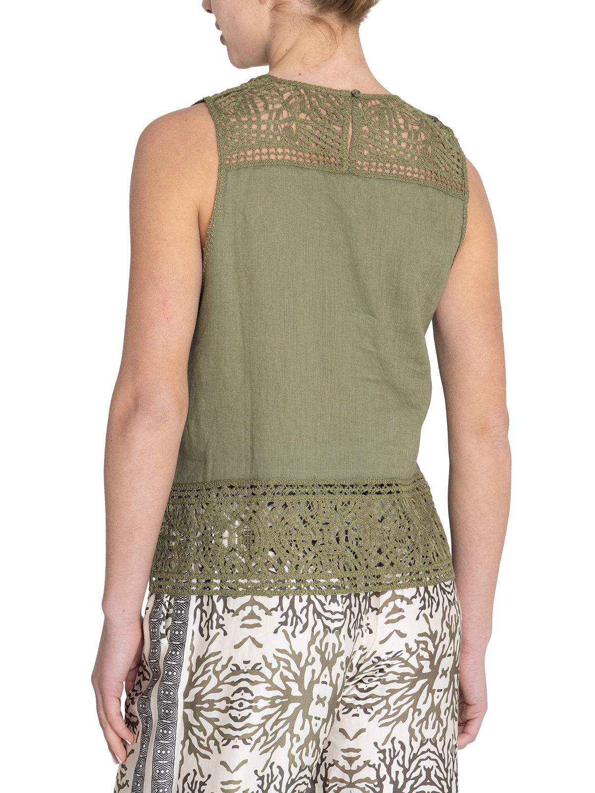 BLUSA LINO ORGÁNICO VERDE MELE MUJER ROCKFORD - 7