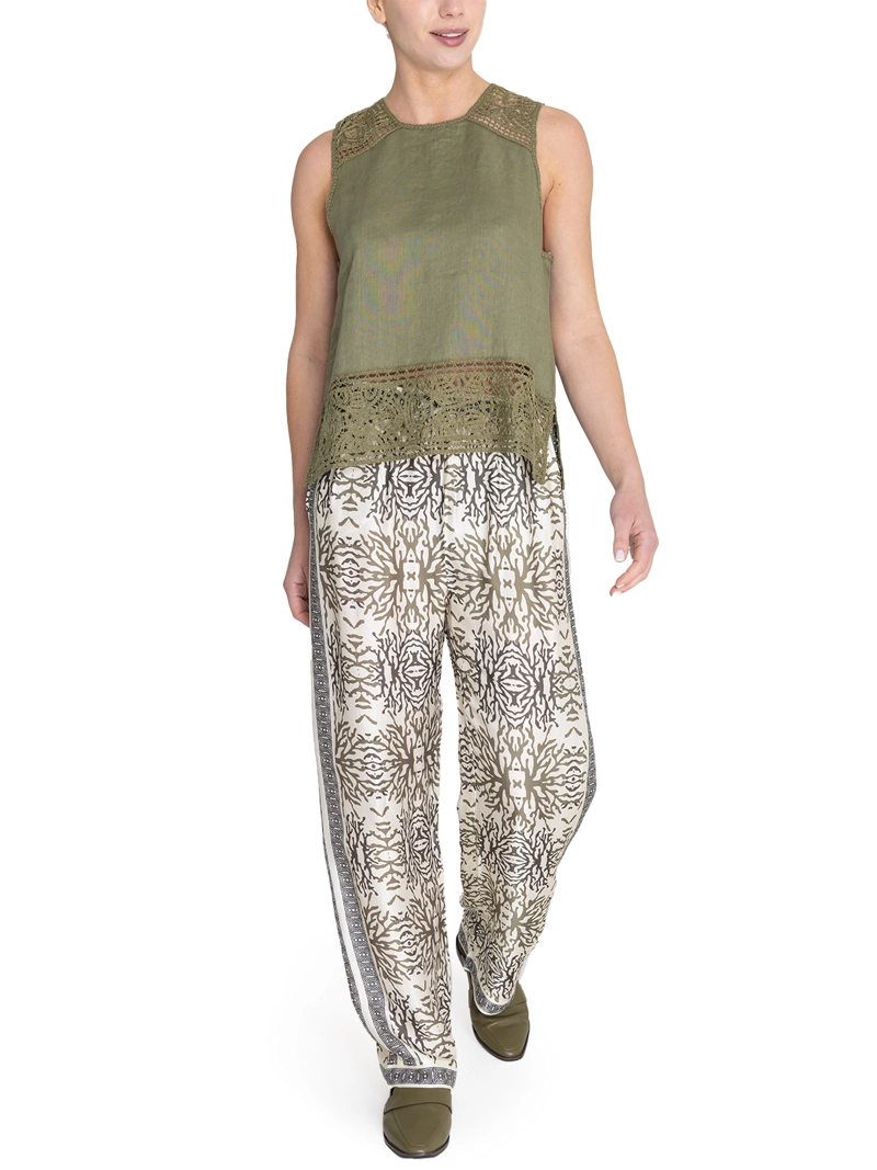 BLUSA LINO ORGÁNICO VERDE MELE MUJER ROCKFORD - 9