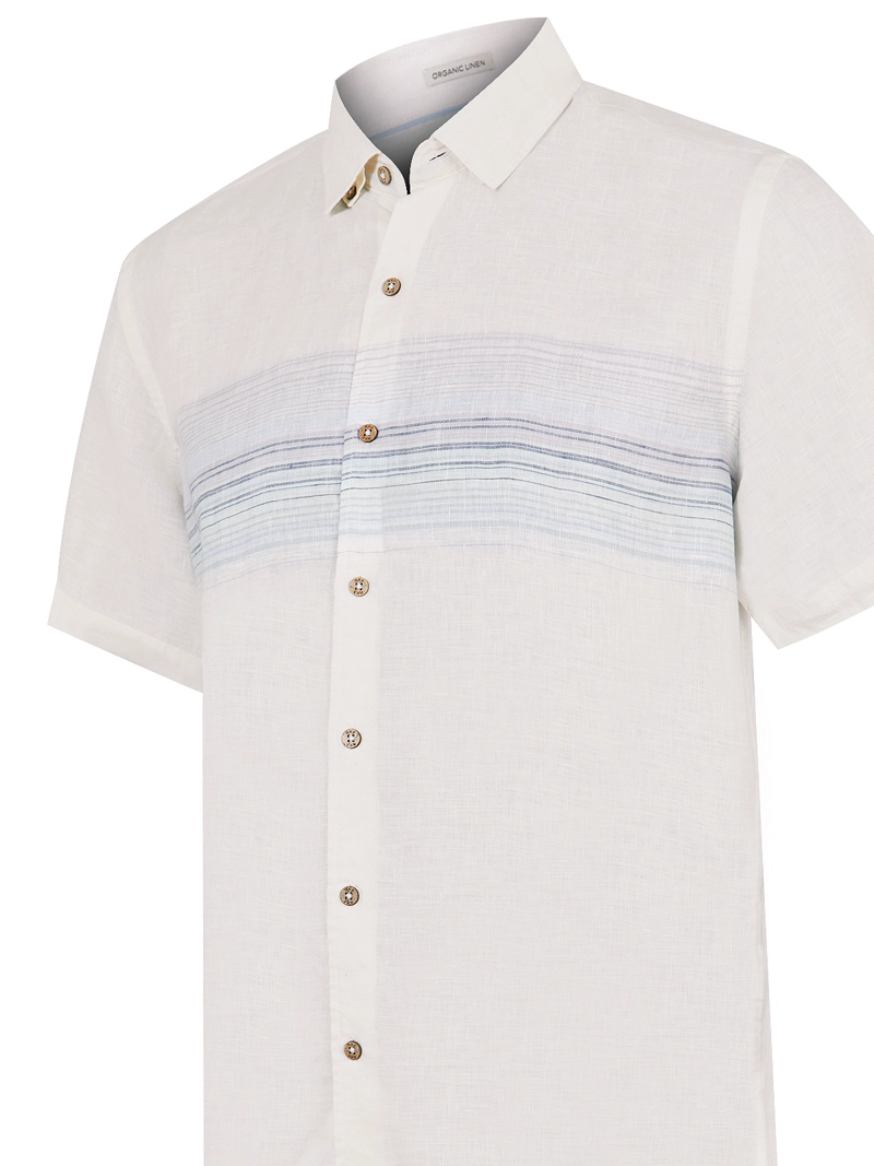 CAMISA LINO ORGÁNICO BEIGE LINENSTRIPE HOMBRE ROCKFORD - 4