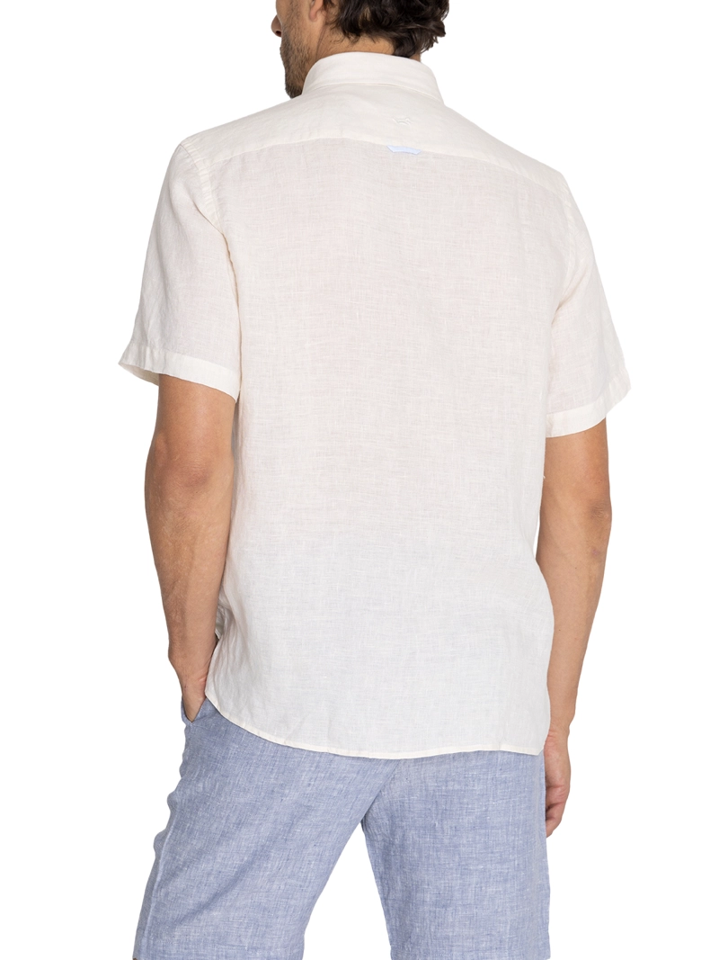 CAMISA LINO ORGÁNICO BEIGE LINENSTRIPE HOMBRE ROCKFORD - 8