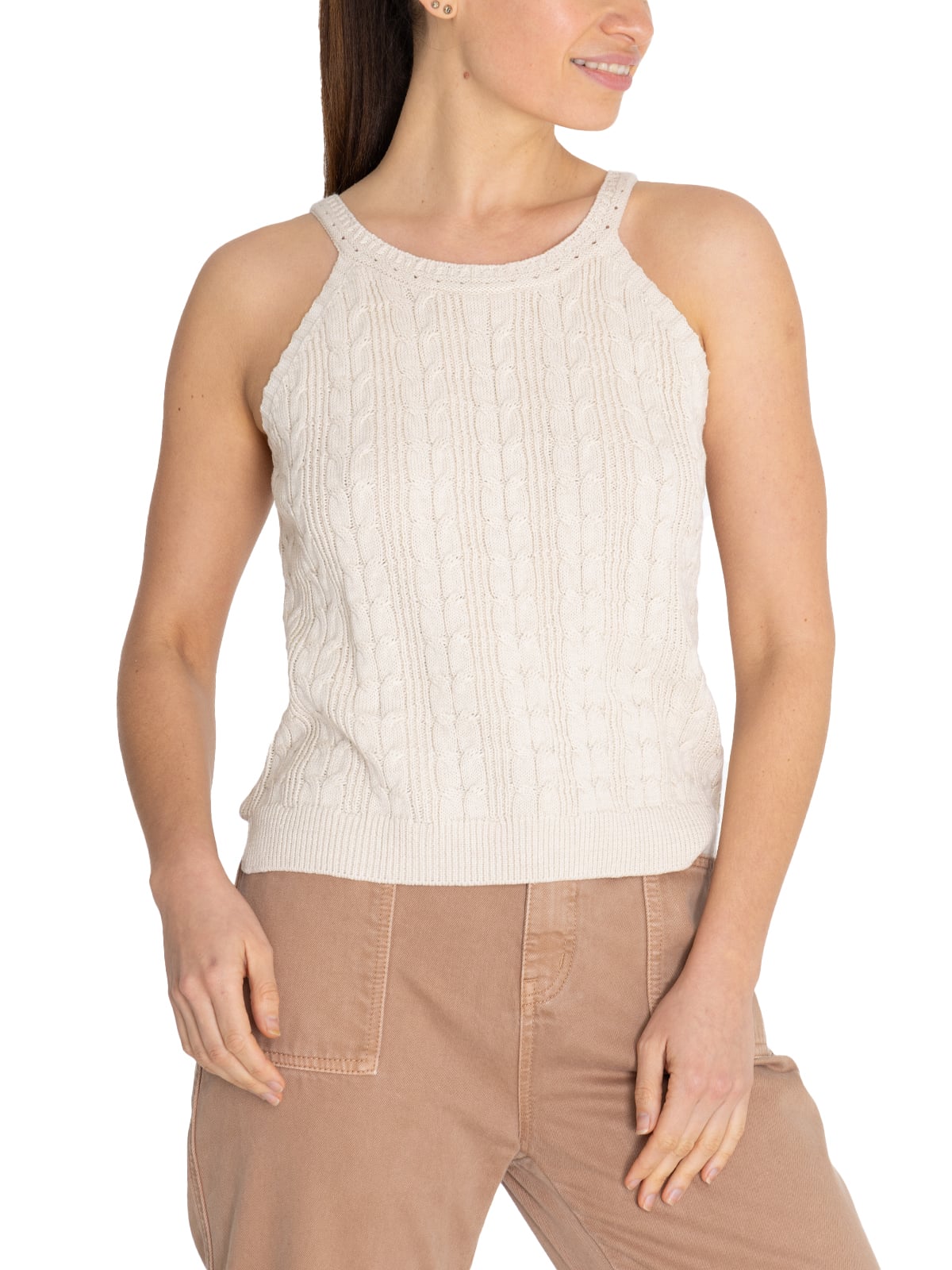 POLERA ALGODÓN ORGÁNICO BEIGE SAMAR MUJER ROCKFORD - 5