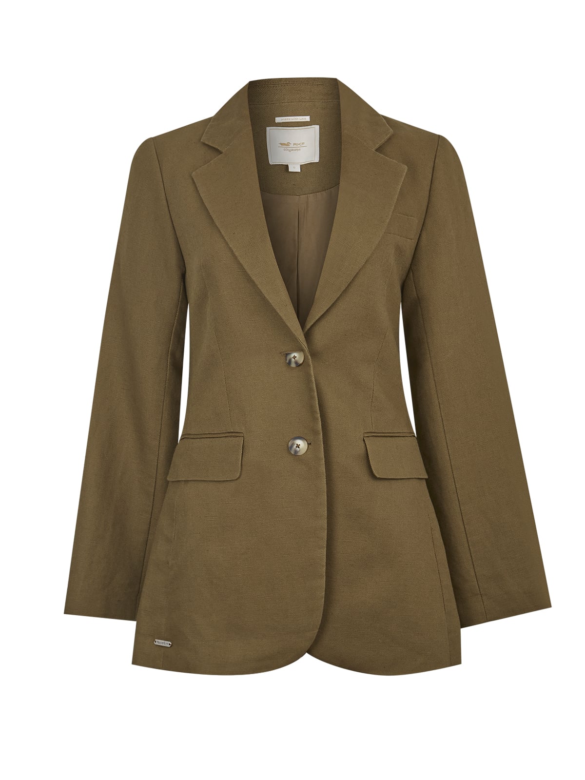 CHAQUETA LINO ORGÁNICO VERDE RUA MUJER ROCKFORD - 1