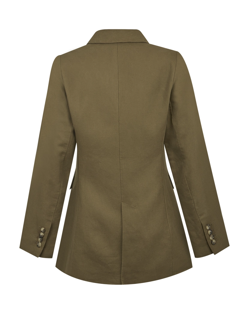 CHAQUETA LINO ORGÁNICO VERDE RUA MUJER ROCKFORD - 2