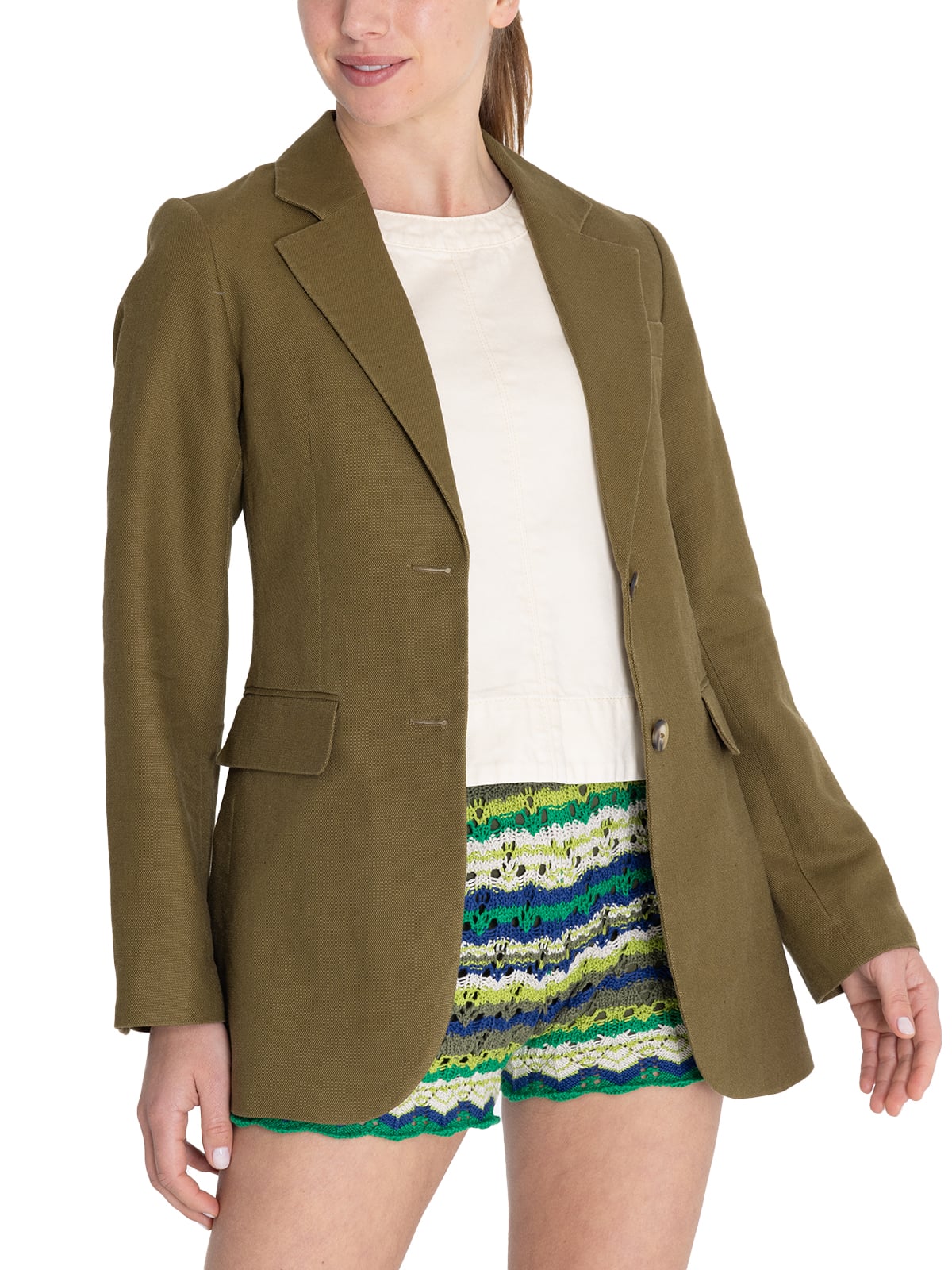 CHAQUETA LINO ORGÁNICO VERDE RUA MUJER ROCKFORD - 5