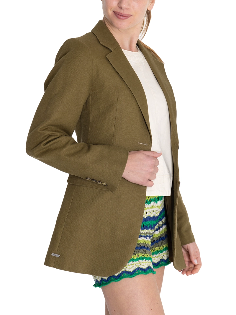 CHAQUETA LINO ORGÁNICO VERDE RUA MUJER ROCKFORD - 6