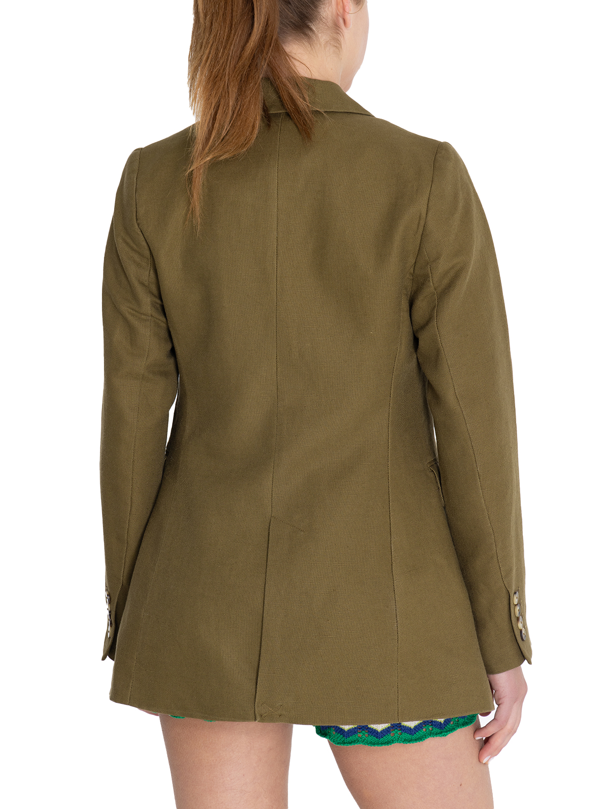 CHAQUETA LINO ORGÁNICO VERDE RUA MUJER ROCKFORD - 7