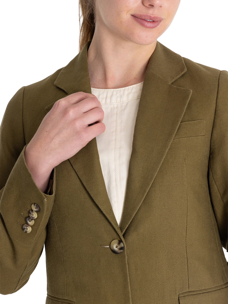 CHAQUETA LINO ORGÁNICO VERDE RUA MUJER ROCKFORD - 8