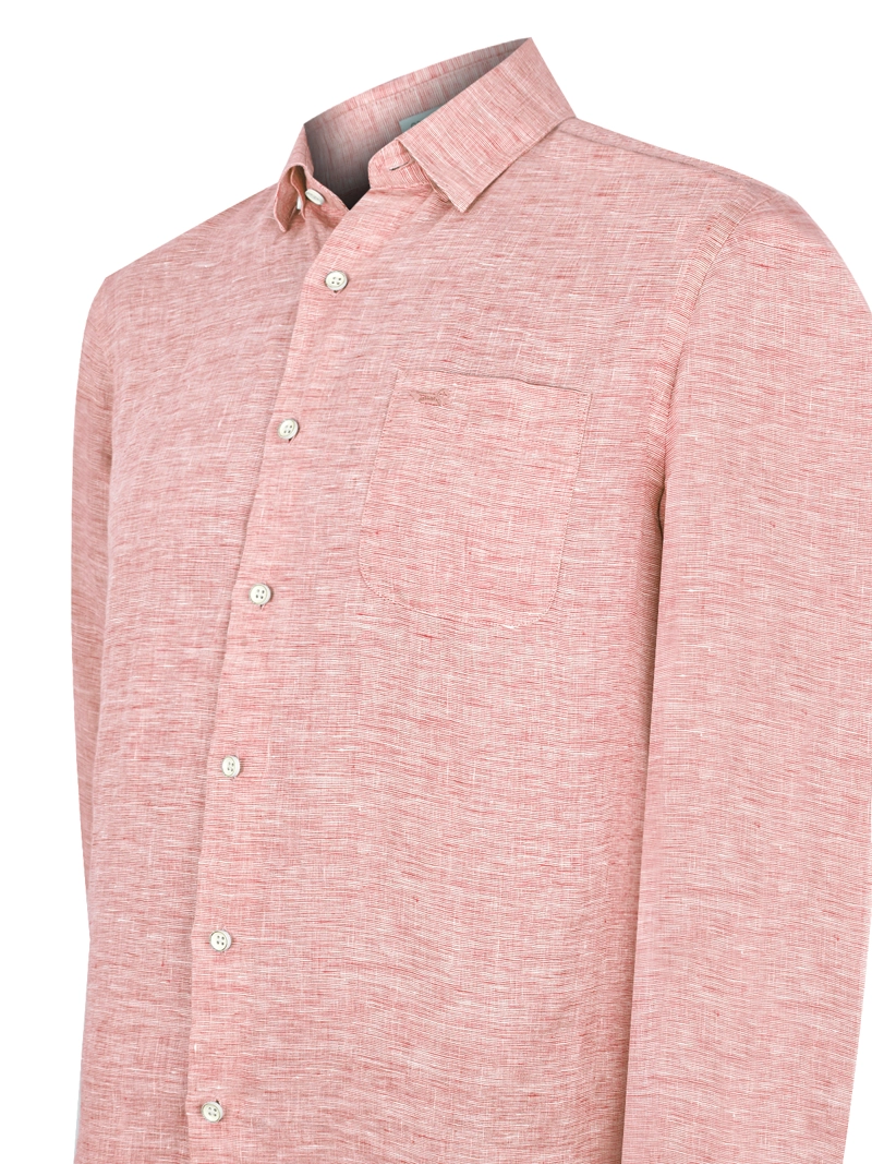 CAMISA LINO ORGÁNICO ROJO LINENTEX HOMBRE ROCKFORD - 4
