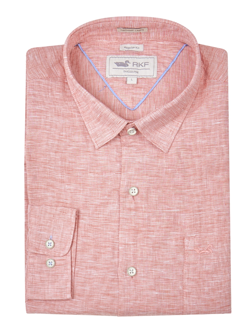 CAMISA LINO ORGÁNICO ROJO LINENTEX HOMBRE ROCKFORD - 5