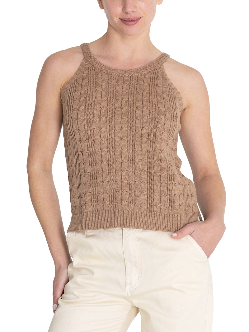 POLERA ALGODÓN ORGÁNICO CAFÉ SAMAR MUJER ROCKFORD - 5