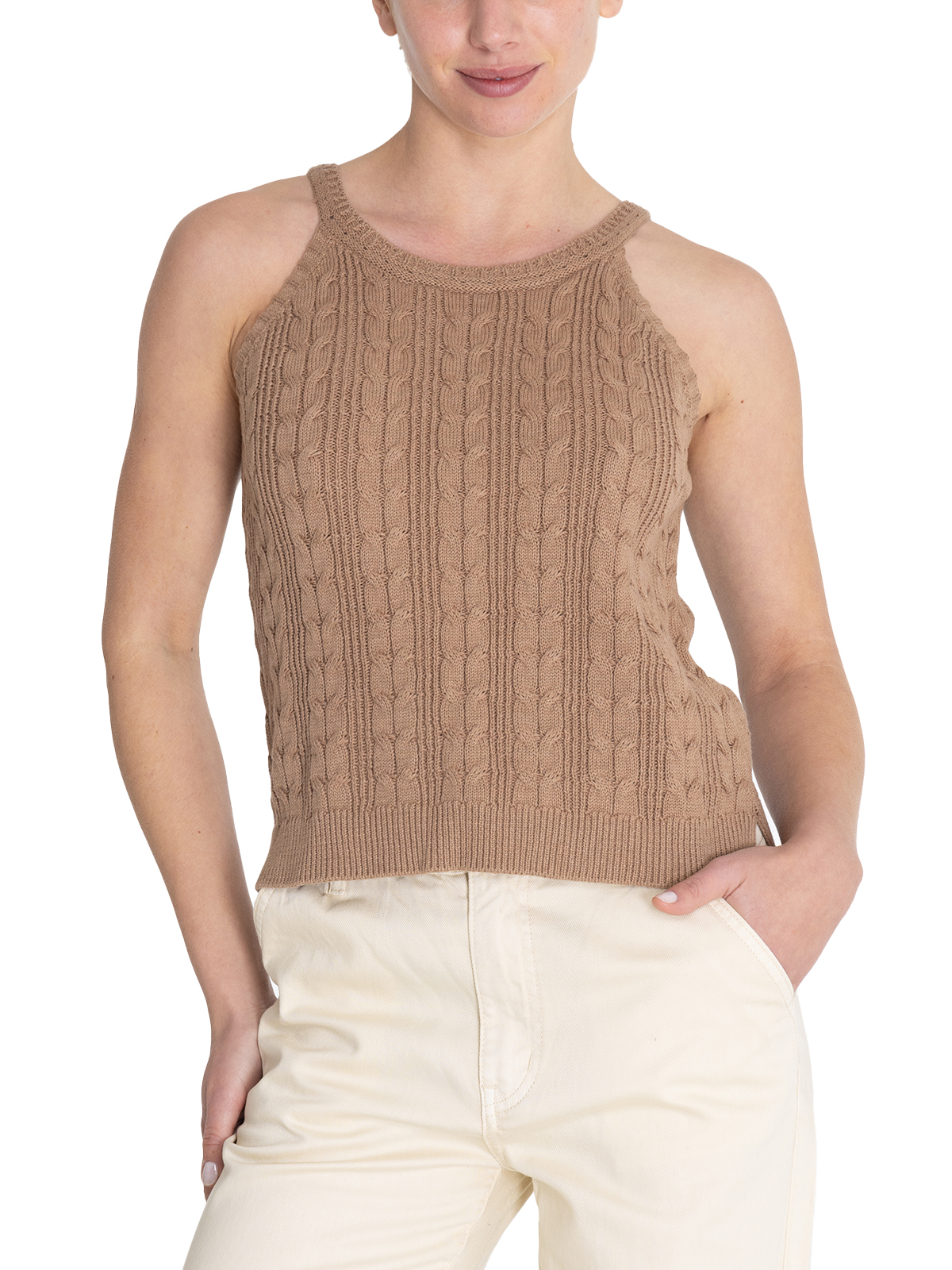 POLERA ALGODÓN ORGÁNICO CAFÉ SAMAR MUJER ROCKFORD - 5