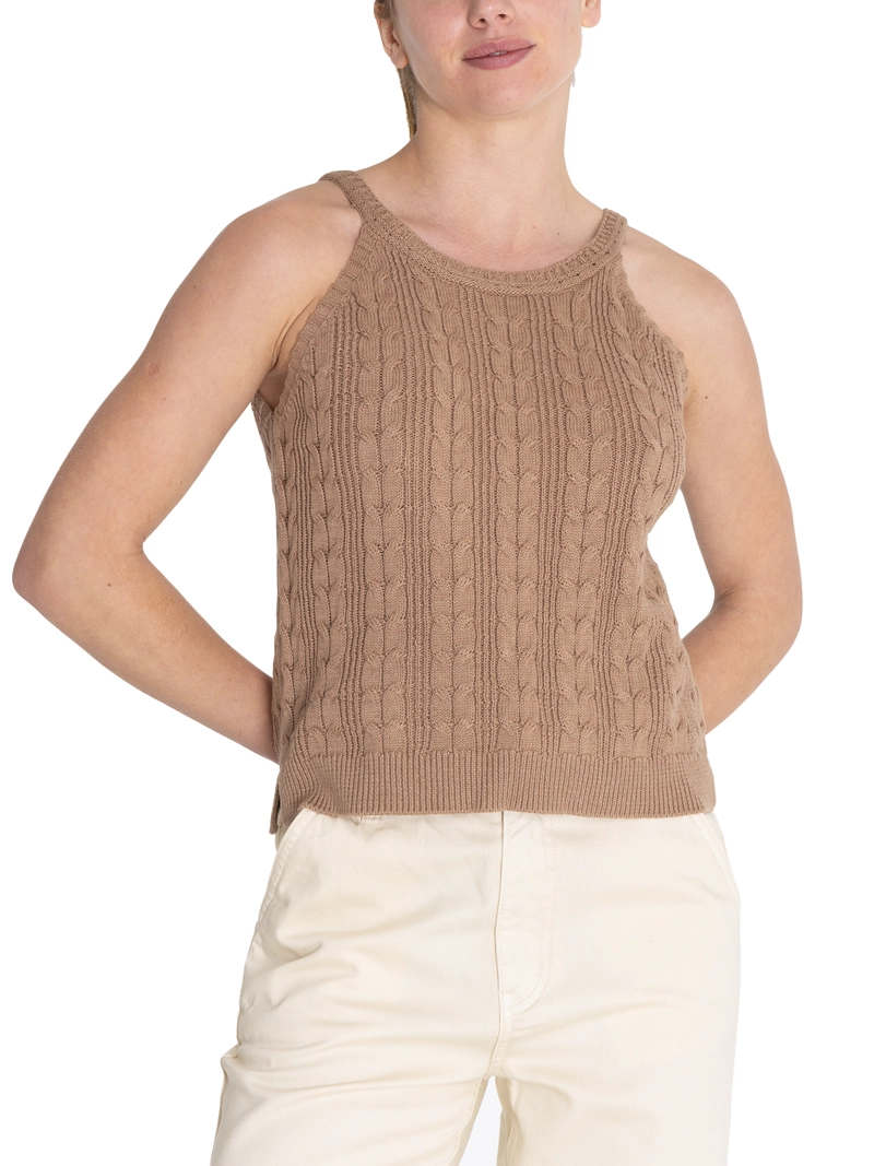 POLERA ALGODÓN ORGÁNICO CAFÉ SAMAR MUJER ROCKFORD - 6