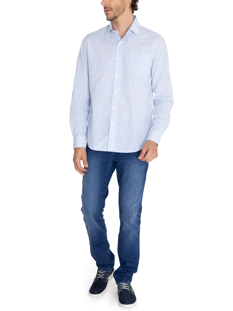 CAMISA ALGODÓN ORGÁNICO CELESTE LIGHTER HOMBRE ROCKFORD - 8