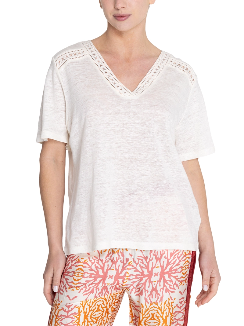 POLERA LINO ORGÁNICO BEIGE REMINI MUJER ROCKFORD - 5