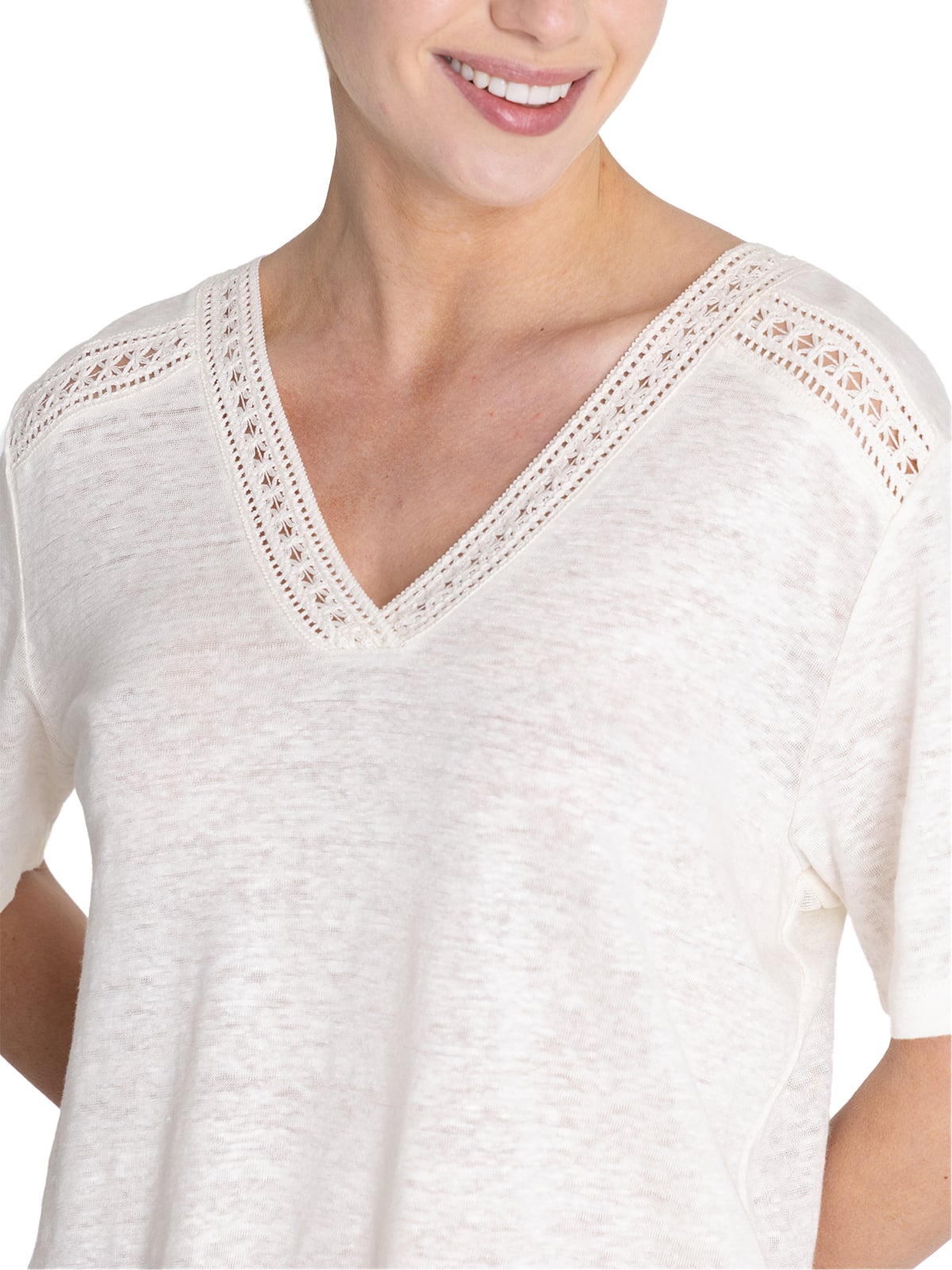 POLERA LINO ORGÁNICO BEIGE REMINI MUJER ROCKFORD - 8
