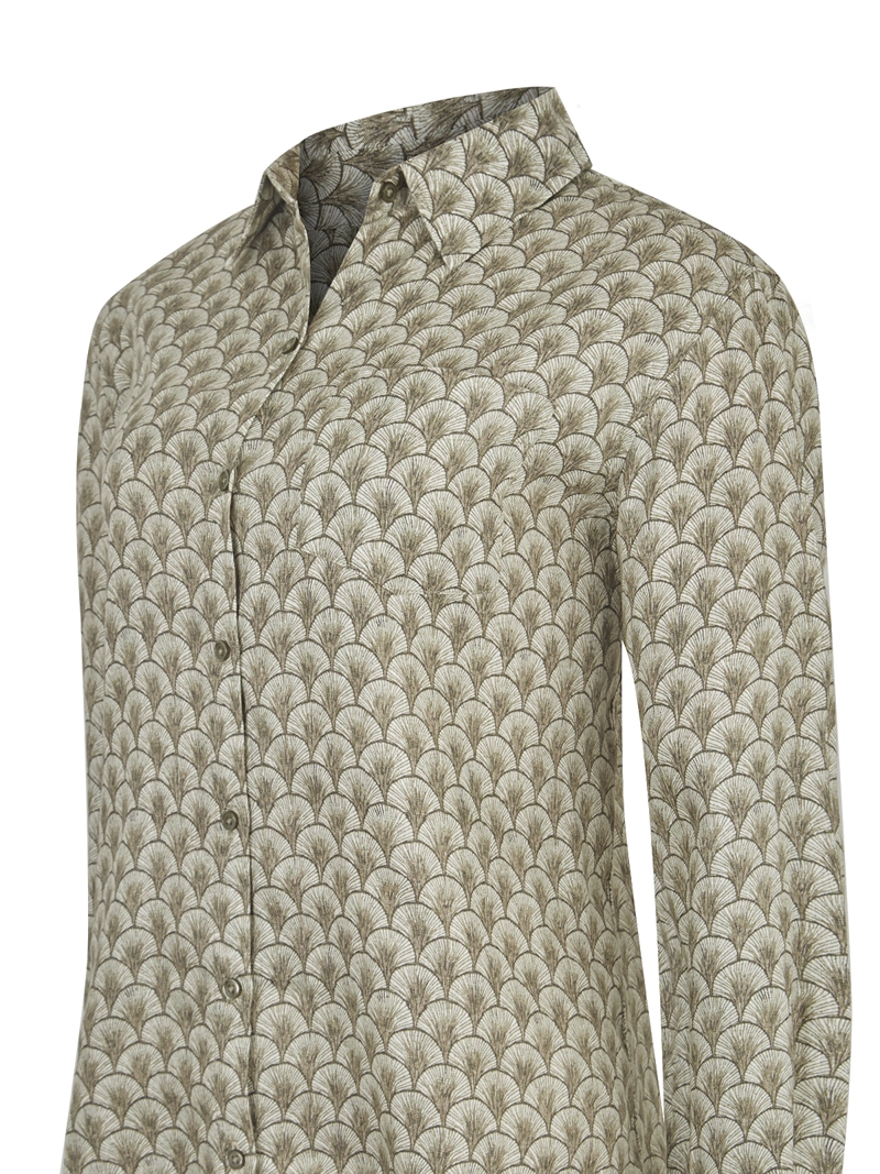 BLUSA LINO ORG VERDE MUSGO LIRIOPRINT MUJER ROCKFORD - 4