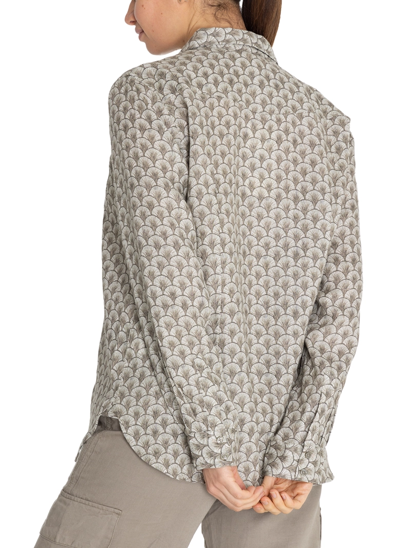 BLUSA LINO ORG VERDE MUSGO LIRIOPRINT MUJER ROCKFORD - 7