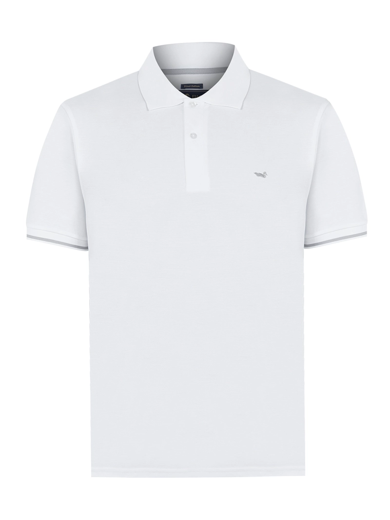 POLERA ALGODÓN ORGÁNICO BLANCO MITCHELL HOMBRE ROCKFORD - 1