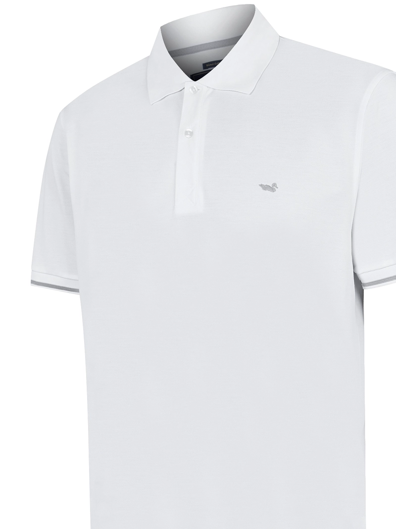 POLERA ALGODÓN ORGÁNICO BLANCO MITCHELL HOMBRE ROCKFORD - 4