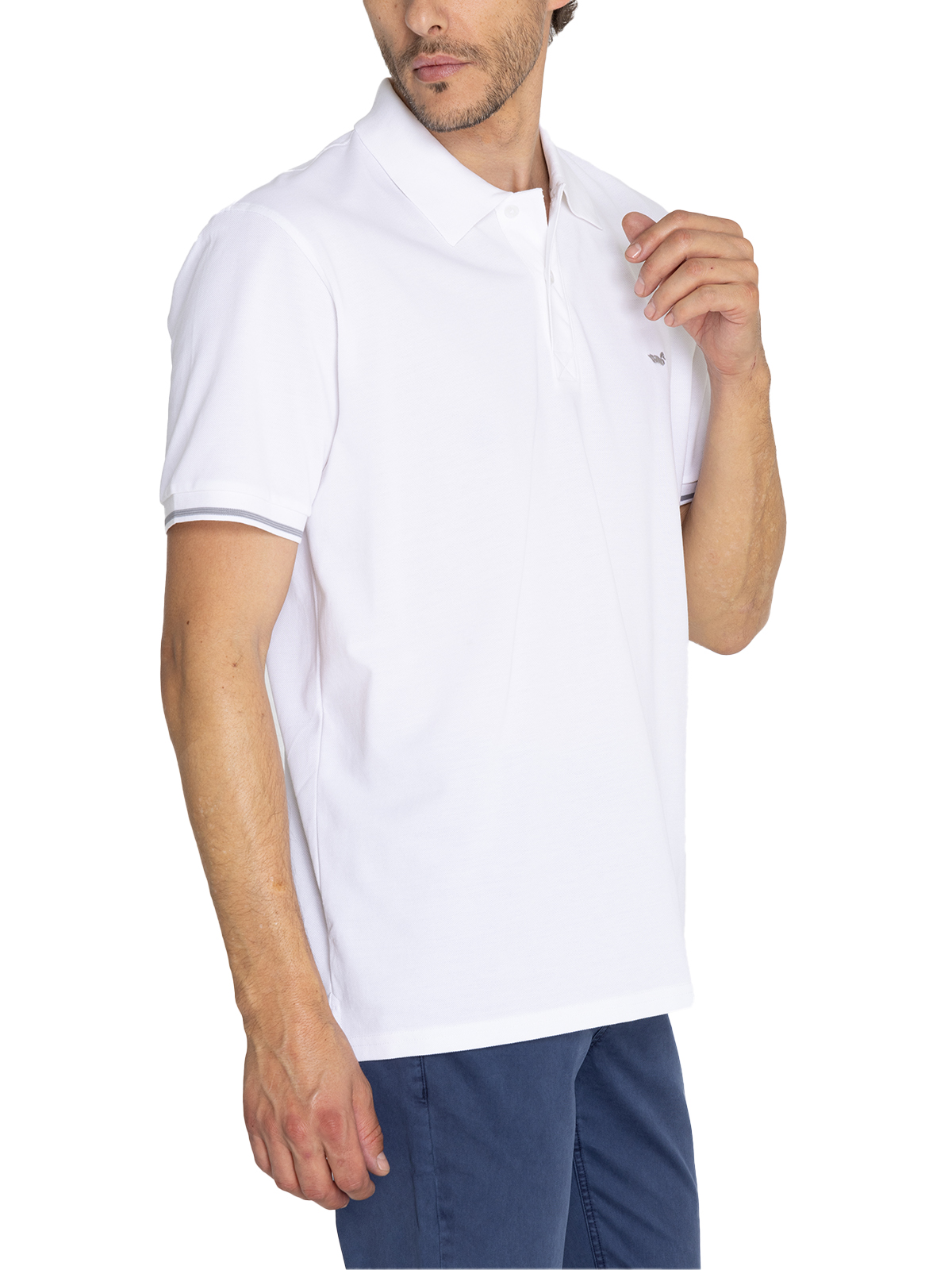 POLERA ALGODÓN ORGÁNICO BLANCO MITCHELL HOMBRE ROCKFORD - 6