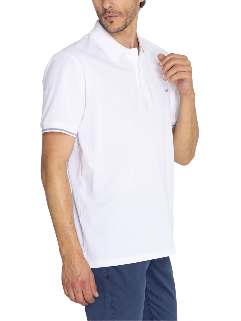 POLERA ALGODÓN ORGÁNICO BLANCO MITCHELL HOMBRE ROCKFORD - 6
