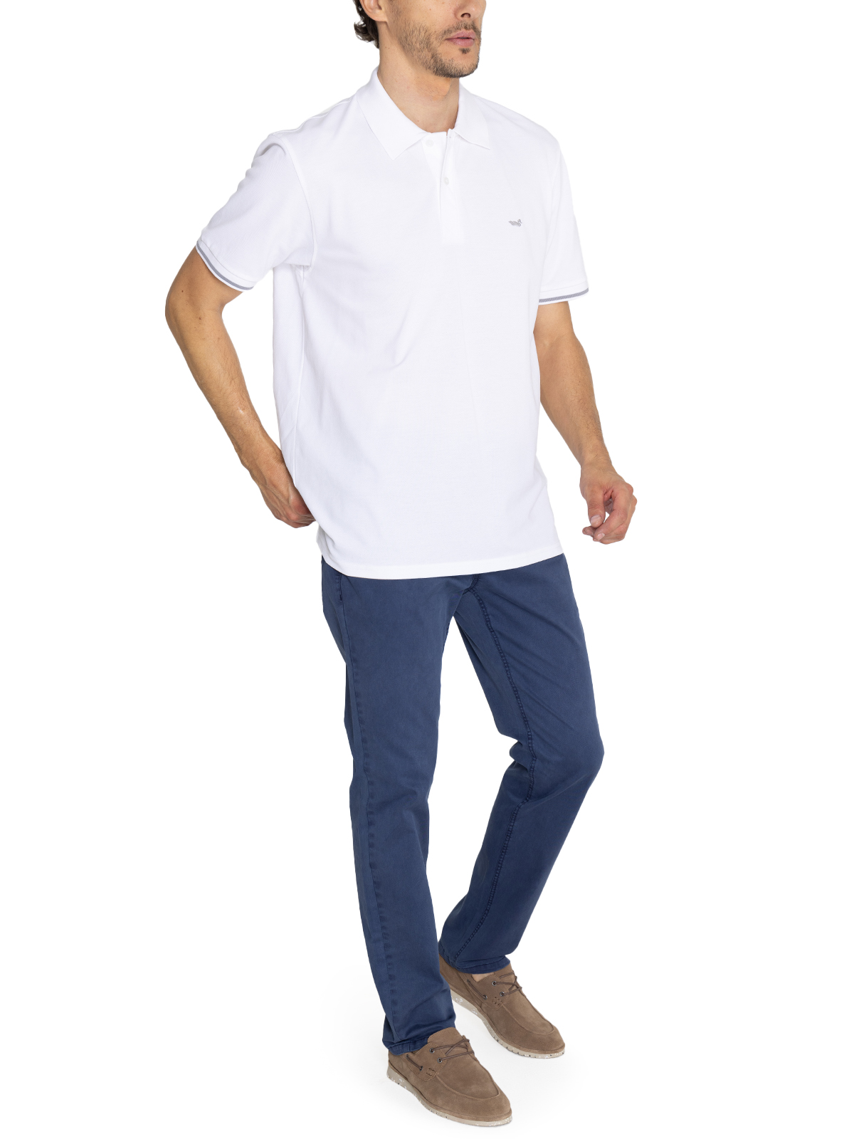 POLERA ALGODÓN ORGÁNICO BLANCO MITCHELL HOMBRE ROCKFORD - 9