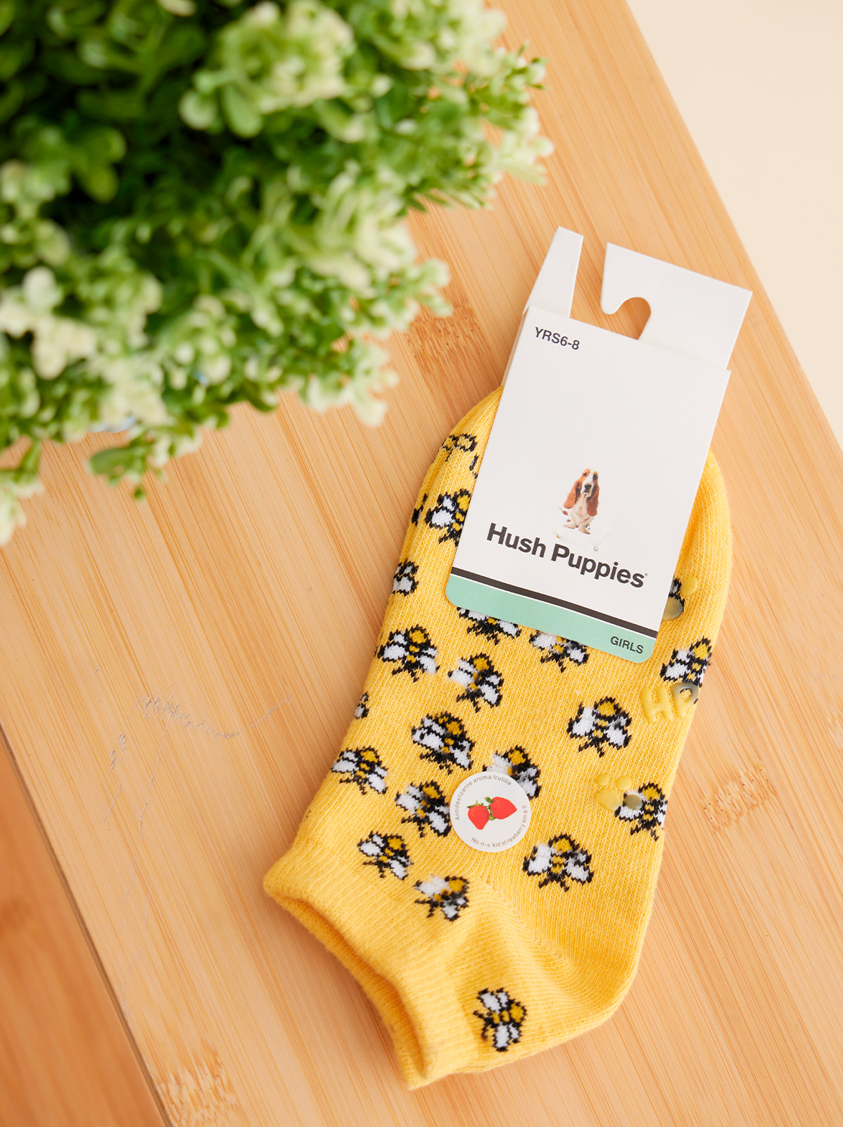 CALCETIN ALGODÓN NIÑA HUSH-PUPPIES AMARILLO V24G PED BEES PEBEES - 3