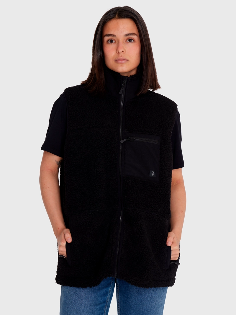POLAR VEST SHERPA SIN MANGAS NEGRO HOMBRE 7VEINTE - 2