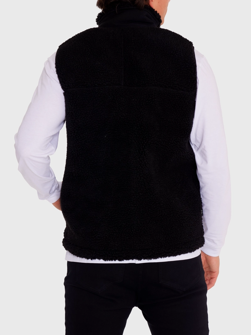 POLAR VEST SHERPA SIN MANGAS NEGRO HOMBRE 7VEINTE - 9