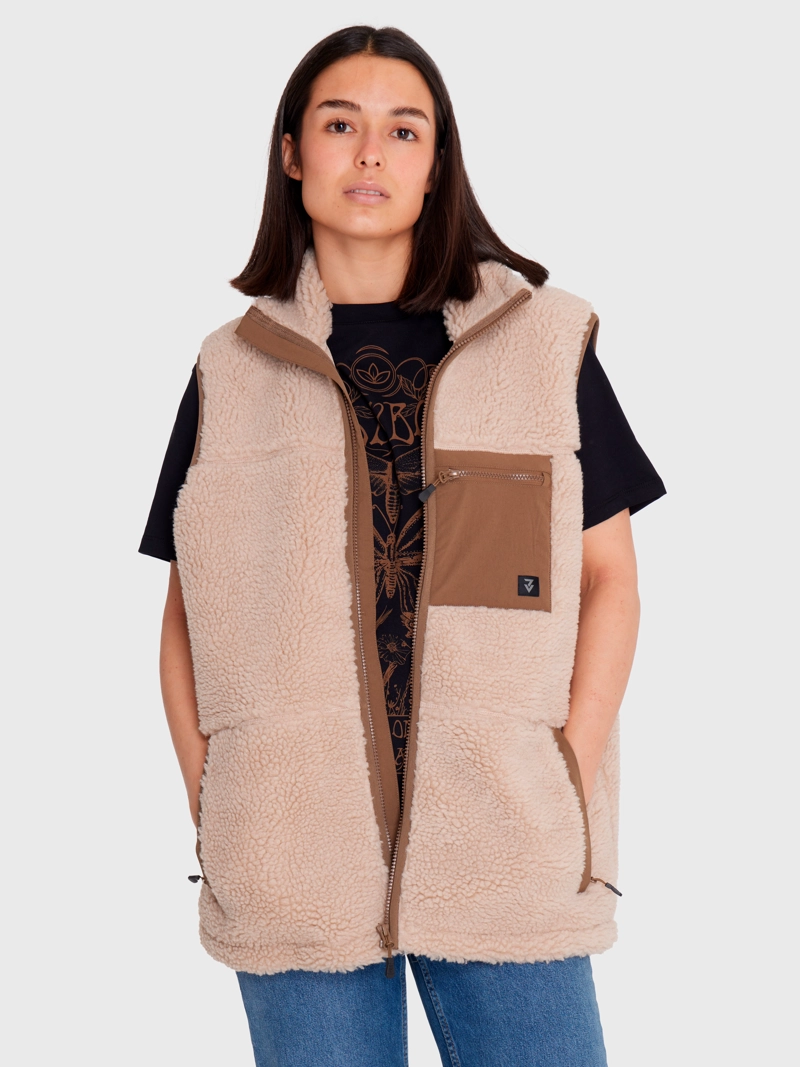 POLAR VEST SHERPA SIN MANGAS CAFÉ CLARO HOMBRE 7VEINTE - 2