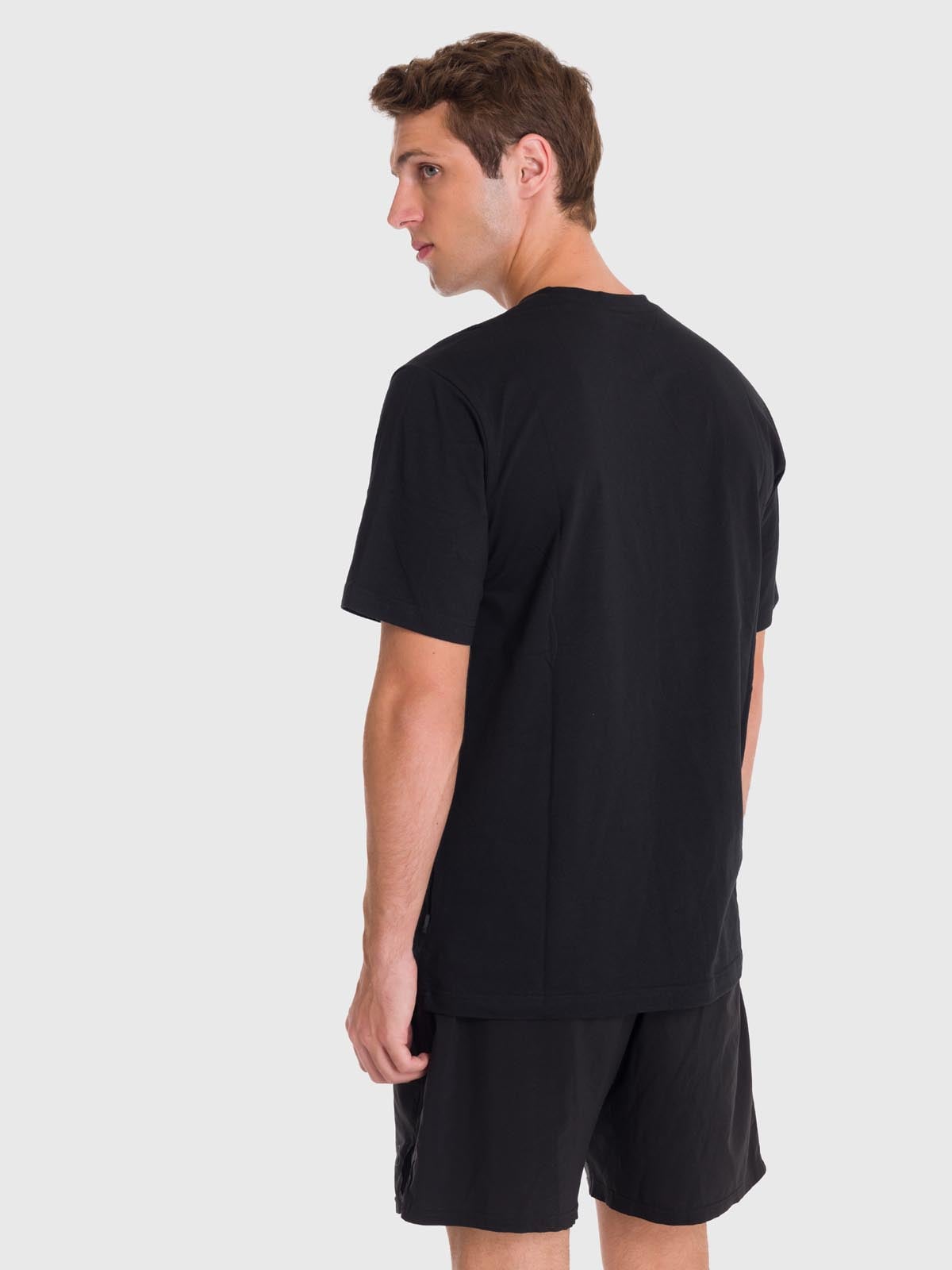 POLERA DEPORTIVA HOMBRE PRINTED T-SHIRT NEGRO BSOUL - 3