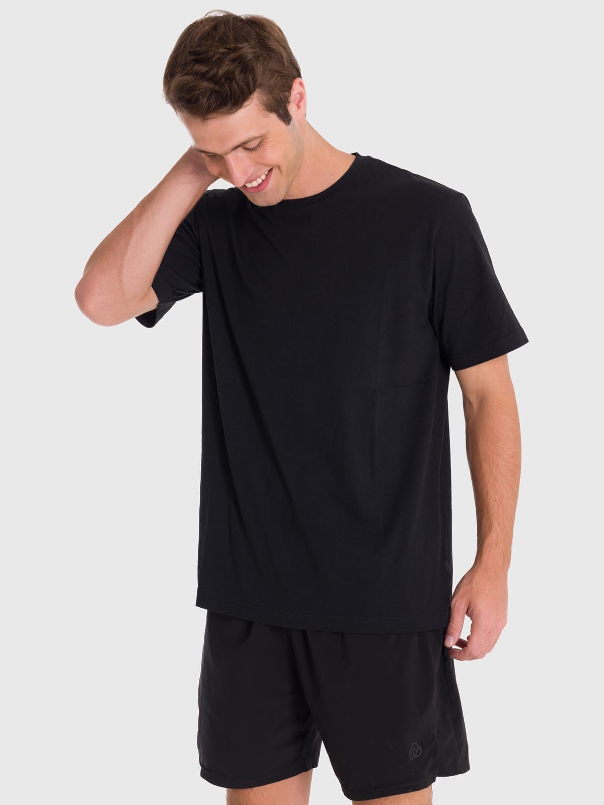 POLERA DEPORTIVA HOMBRE PRINTED T-SHIRT NEGRO BSOUL - 4