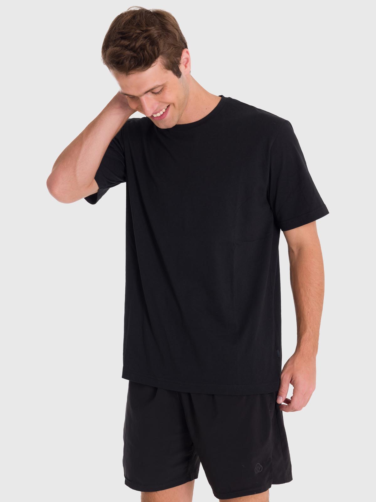 POLERA DEPORTIVA HOMBRE PRINTED T-SHIRT NEGRO BSOUL - 4