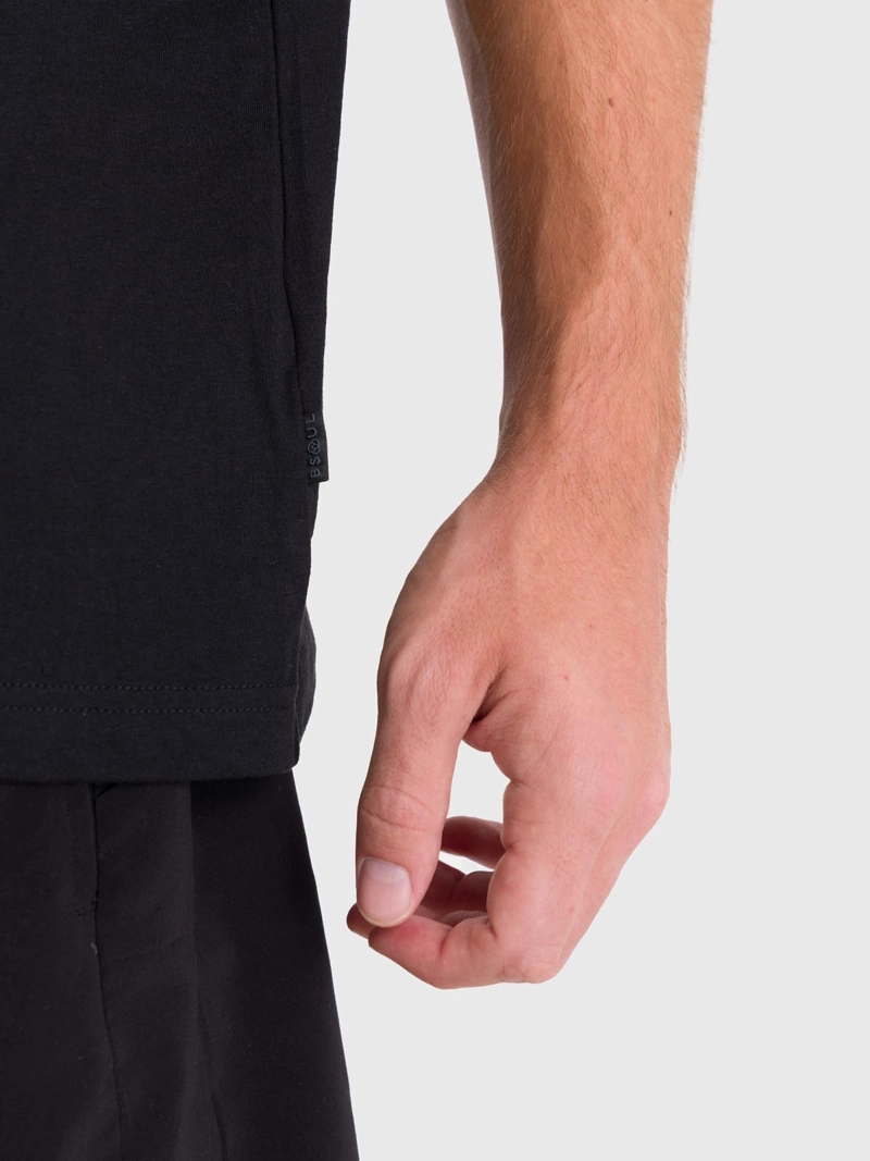 POLERA DEPORTIVA HOMBRE PRINTED T-SHIRT NEGRO BSOUL - 5