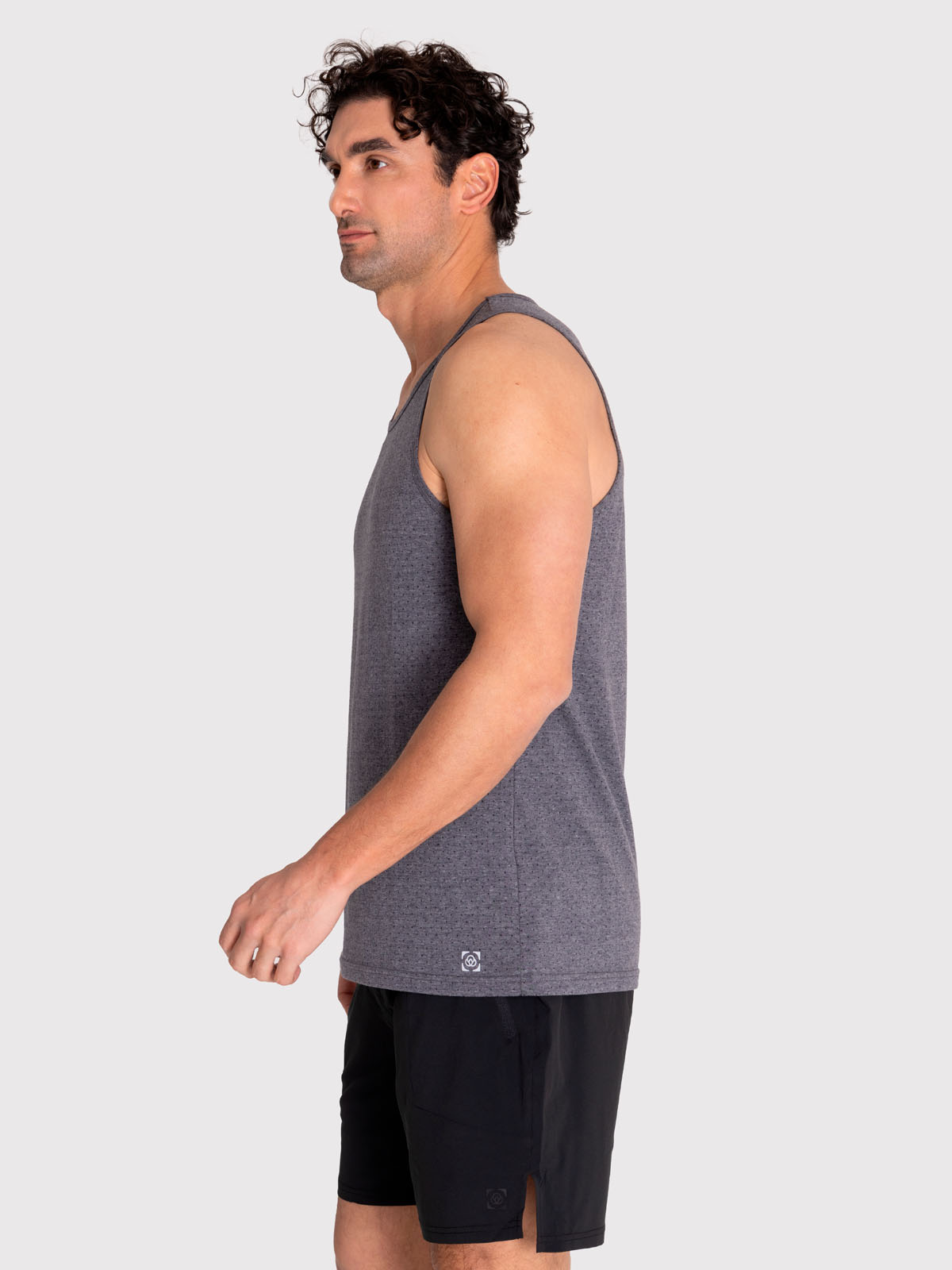 POLERA DEPORTIVA HOMBRE TRAINING VEST GRIS OSCURO BSOUL - 4