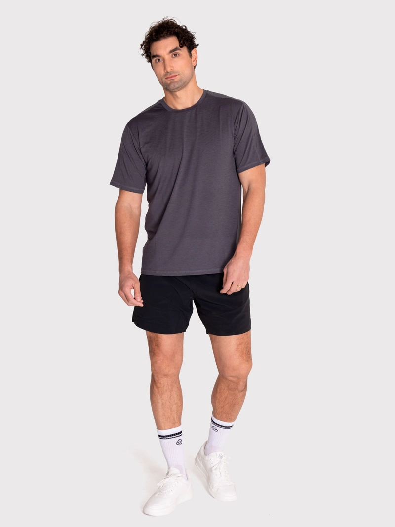 POLERA DEPORTIVA HOMBRE TRAIN SHIRT GRIS OSCURO BSOUL - 2