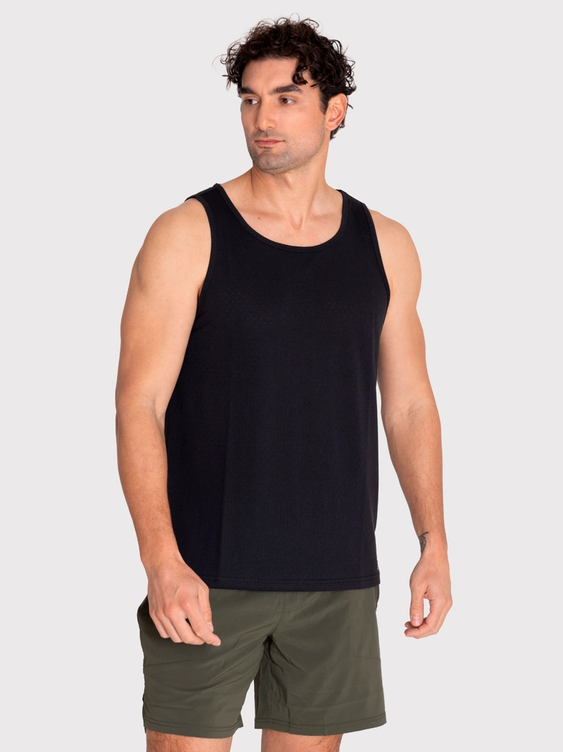POLERA DEPORTIVA HOMBRE TRAINING VEST NEGRO BSOUL - 1