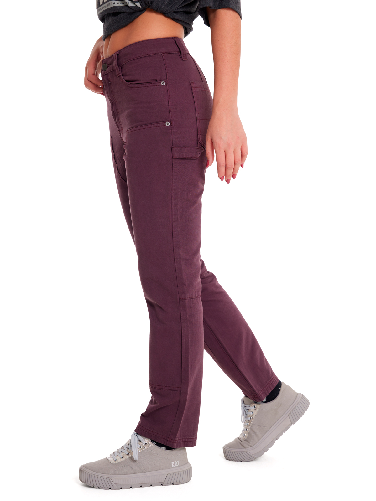 PANTALÓN ALGODÓN MUJER CAT BURDEO DOUBLE FRONT UTILITY BOTTOM - 2