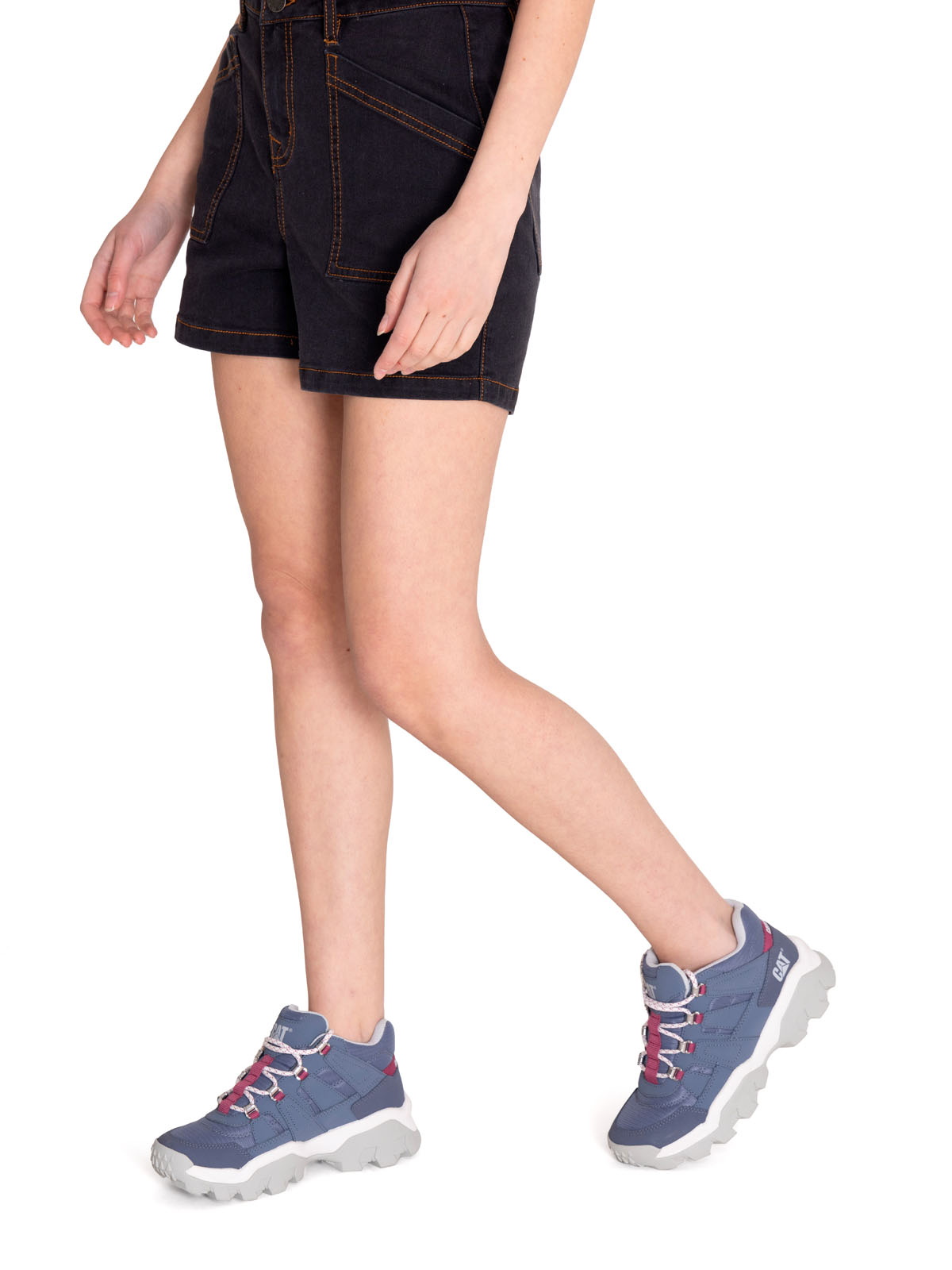 SHORT ALGODÓN MUJER CAT GRIS TRIBLEND STRETCH DENIM - 2