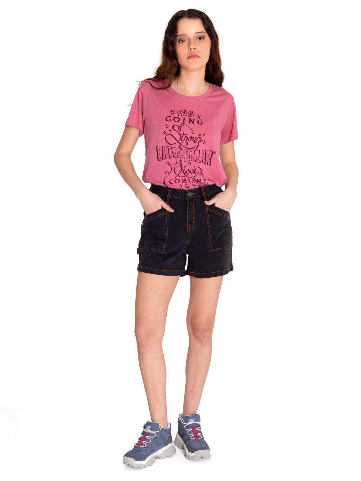 SHORT ALGODÓN MUJER CAT GRIS TRIBLEND STRETCH DENIM - 6