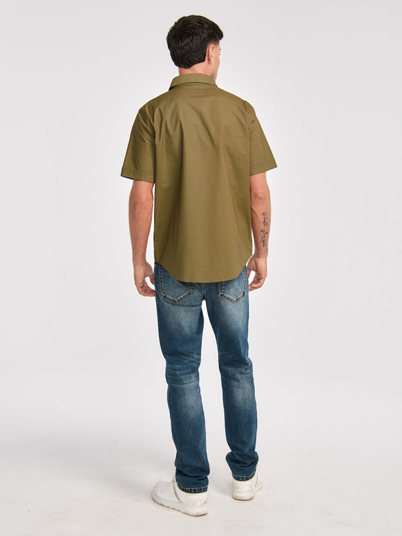 CAMISA MANGA CORTA HOMBRE UTILITY S/S SHIRT VERDE CAT - 5